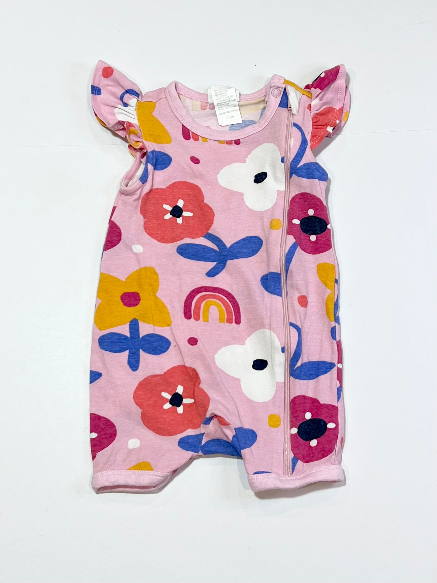 Floral zip romper - Size 0