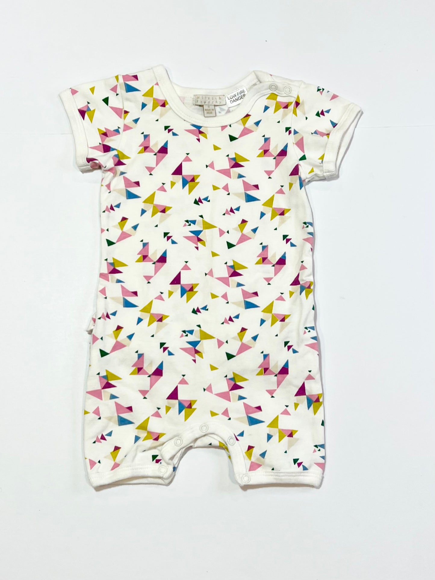 Triangles ruffle romper - Size 0