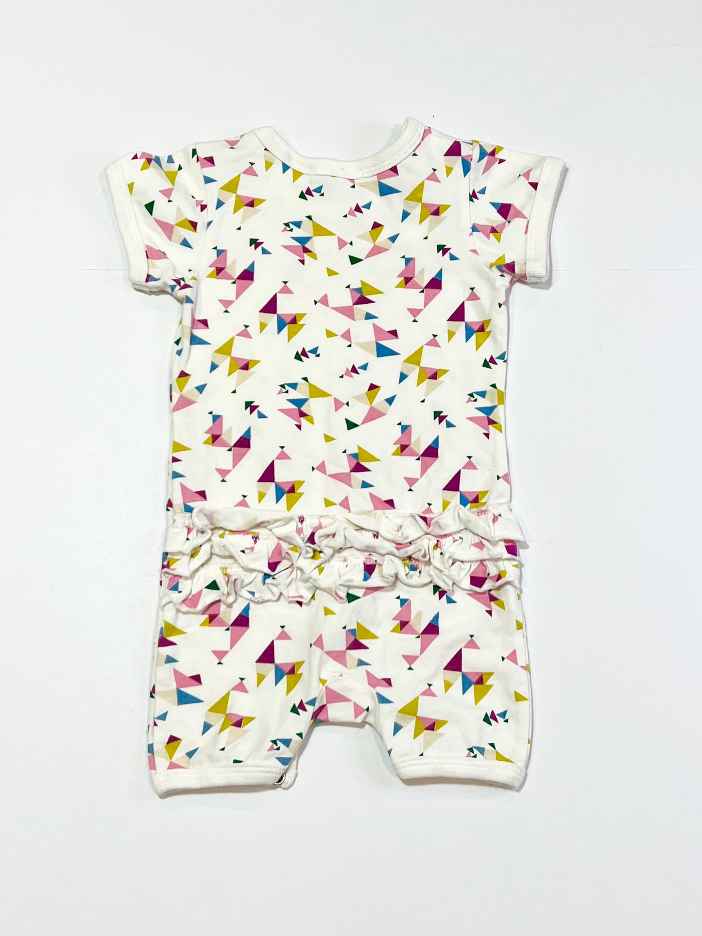 Triangles ruffle romper - Size 0