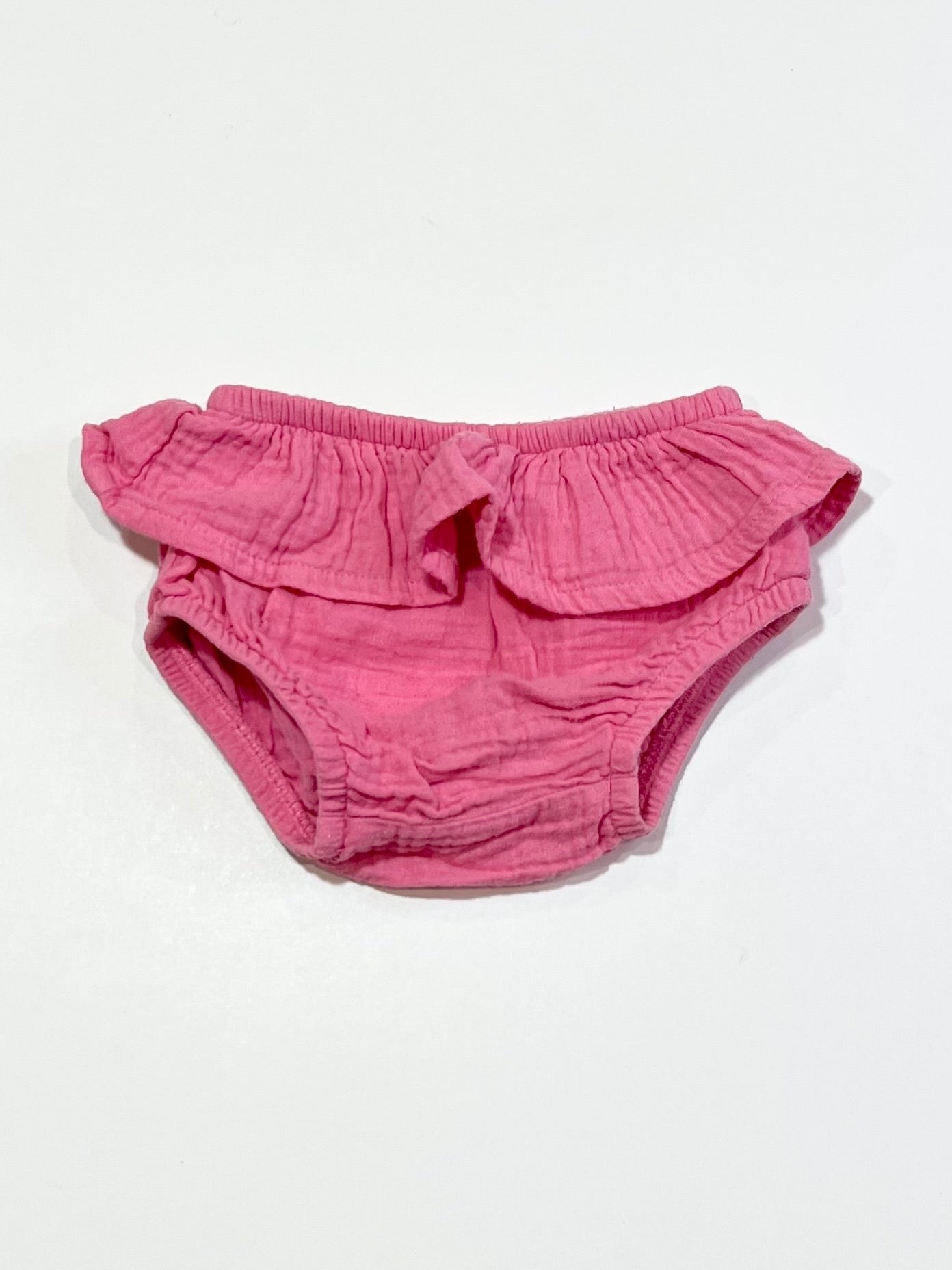 Pink ruffle nappy cover - Size 00