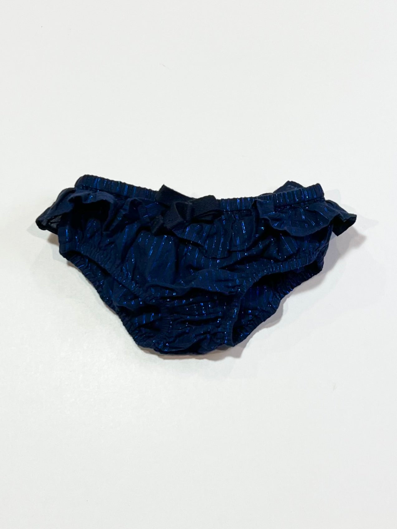 Navy ruffle nappy cover - Size 00