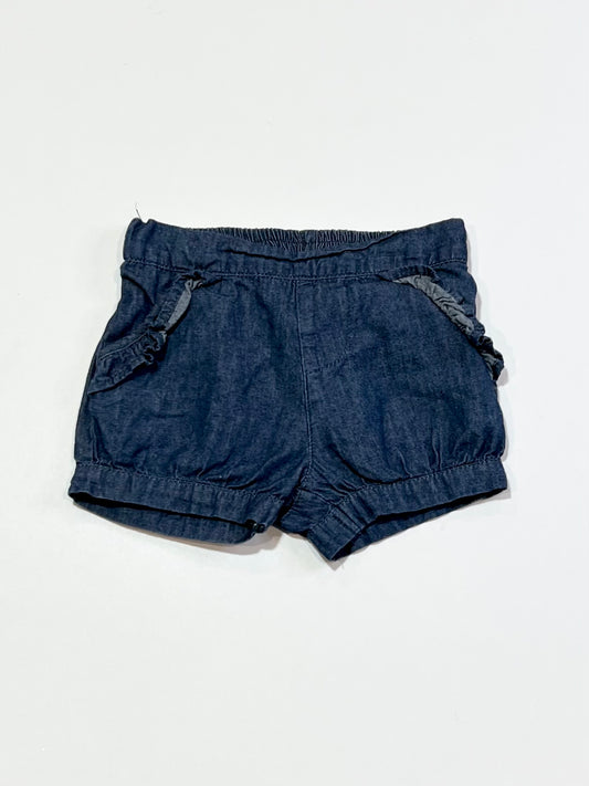 Chambray ruffle shorts - Size 00