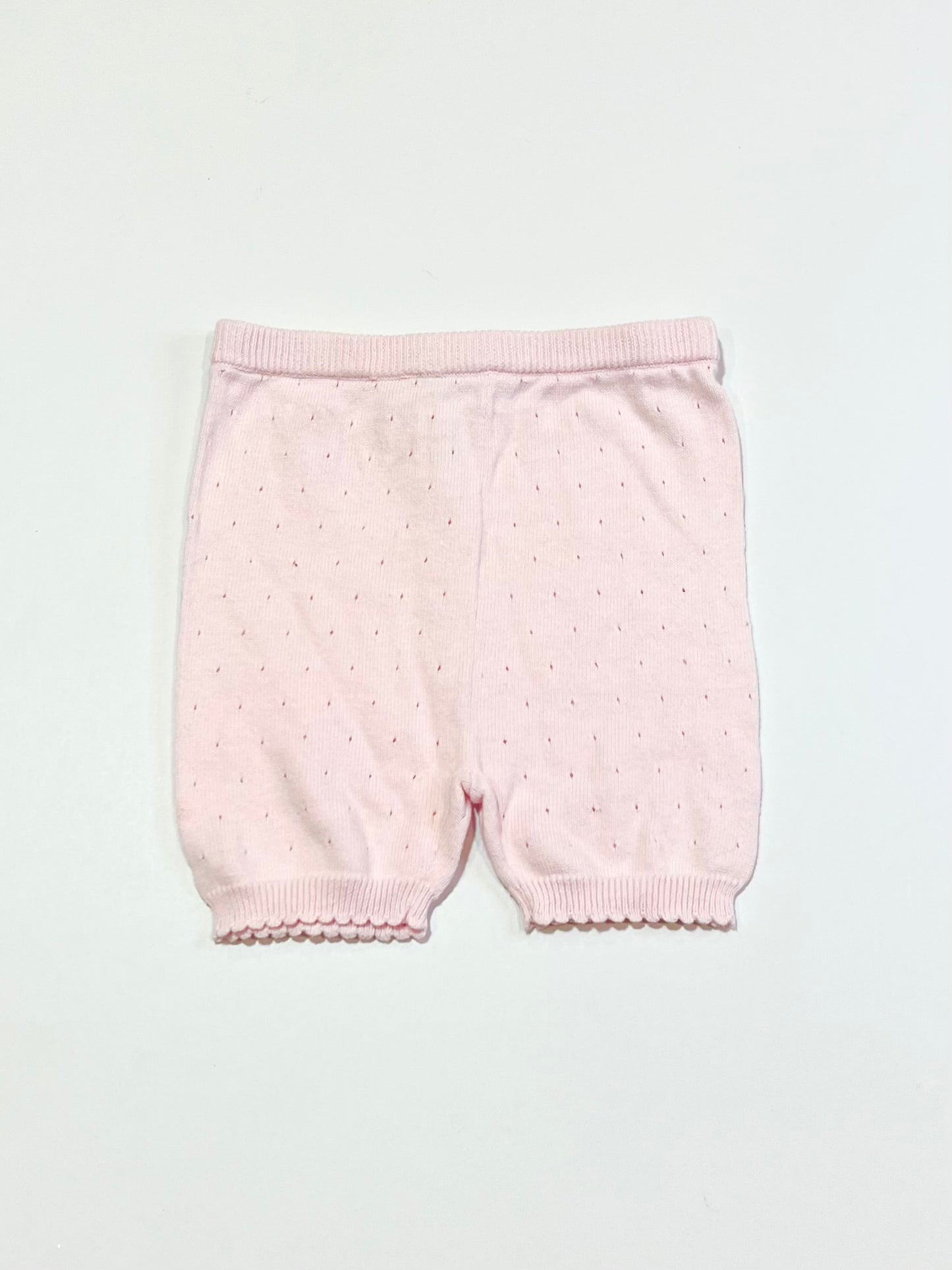 Pink knit shorts - Size 00