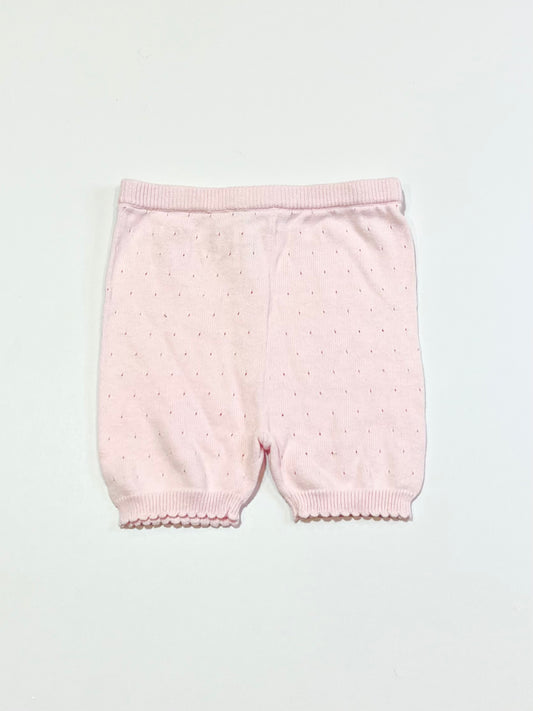 Pink knit shorts - Size 00