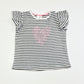 Striped heart tee - Size 00