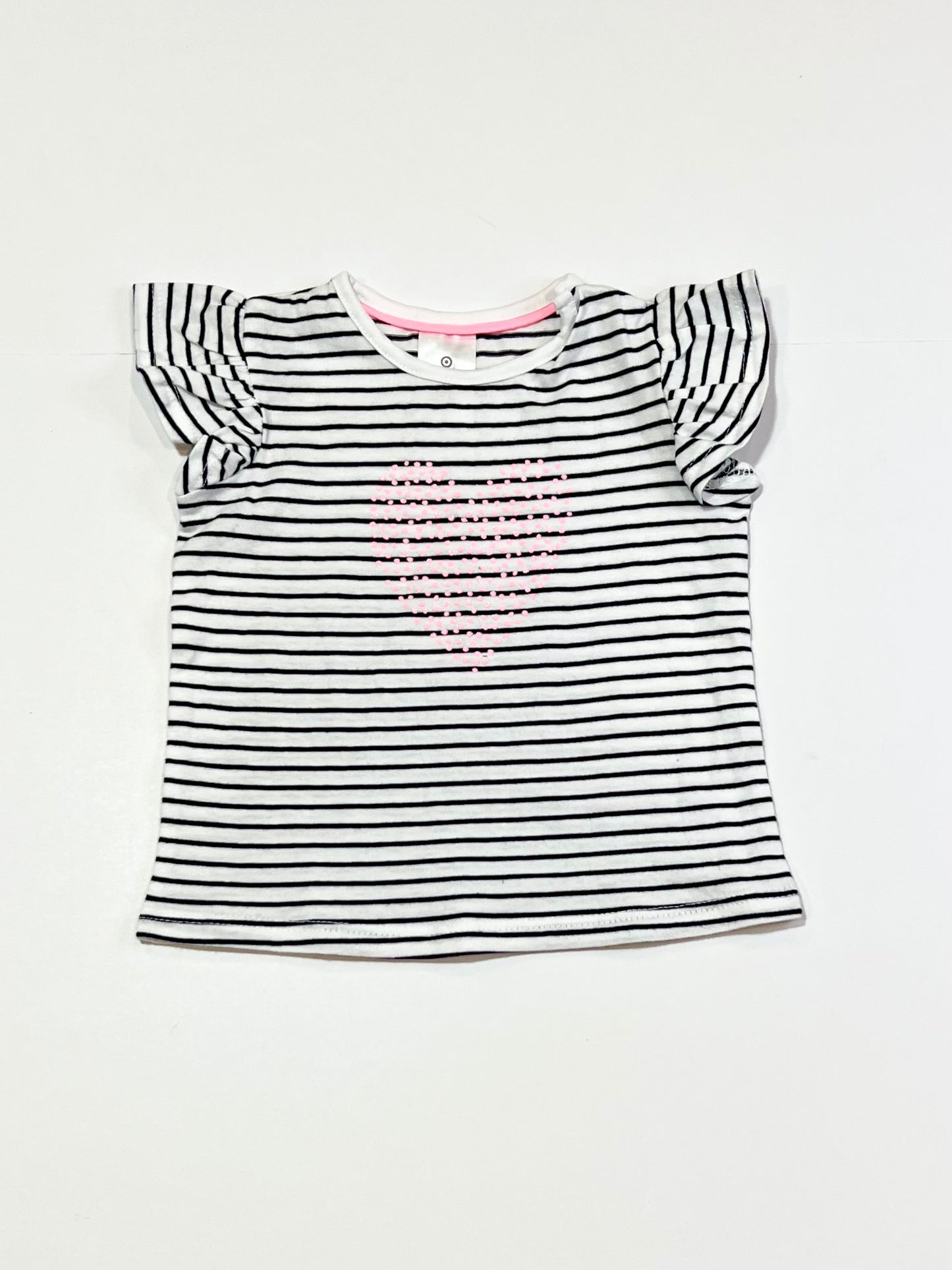 Striped heart tee - Size 00