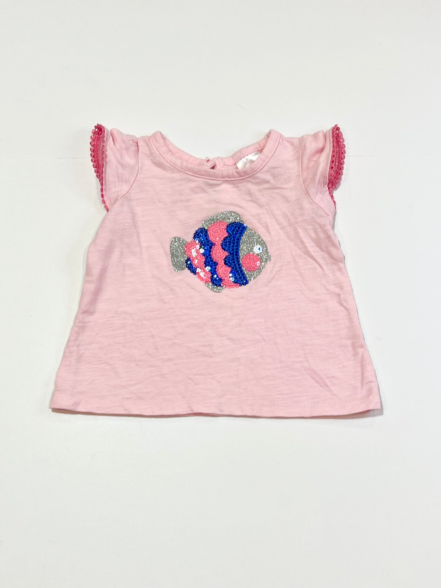 Glitter fish tee - Size 00