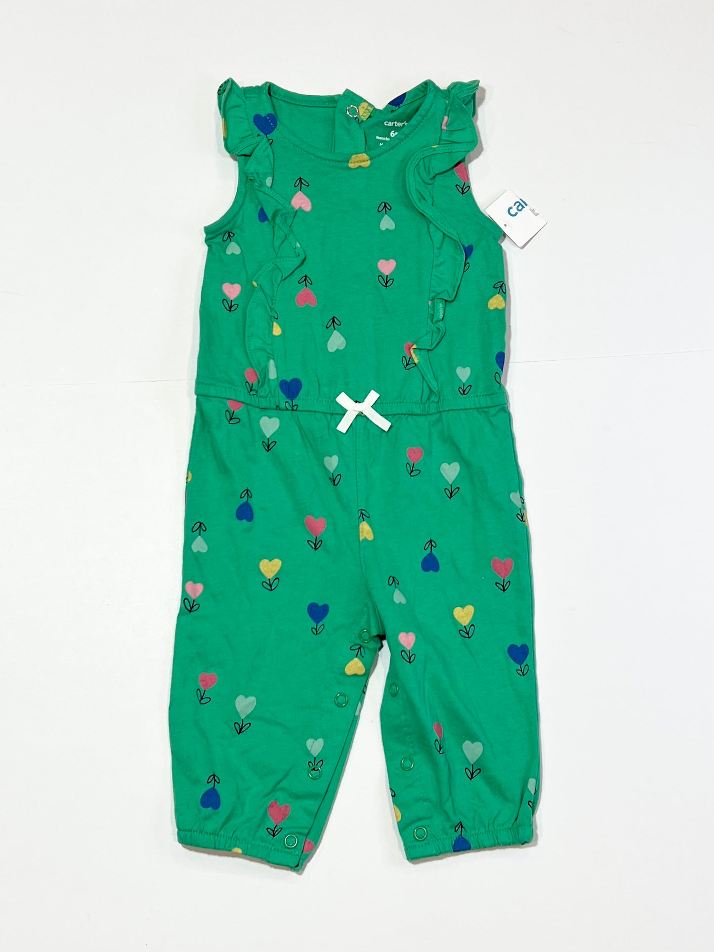 Green jersey jumpsuit brand new - Size 00