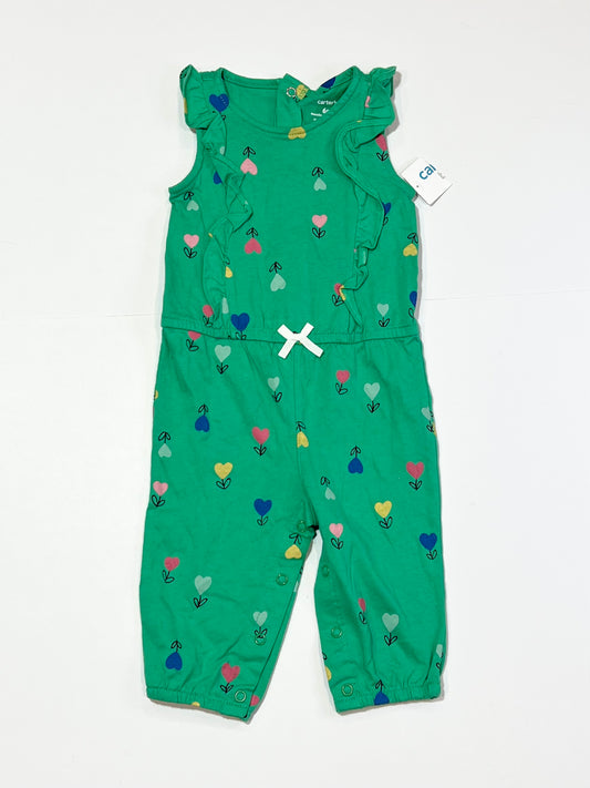 Green jersey jumpsuit brand new - Size 00