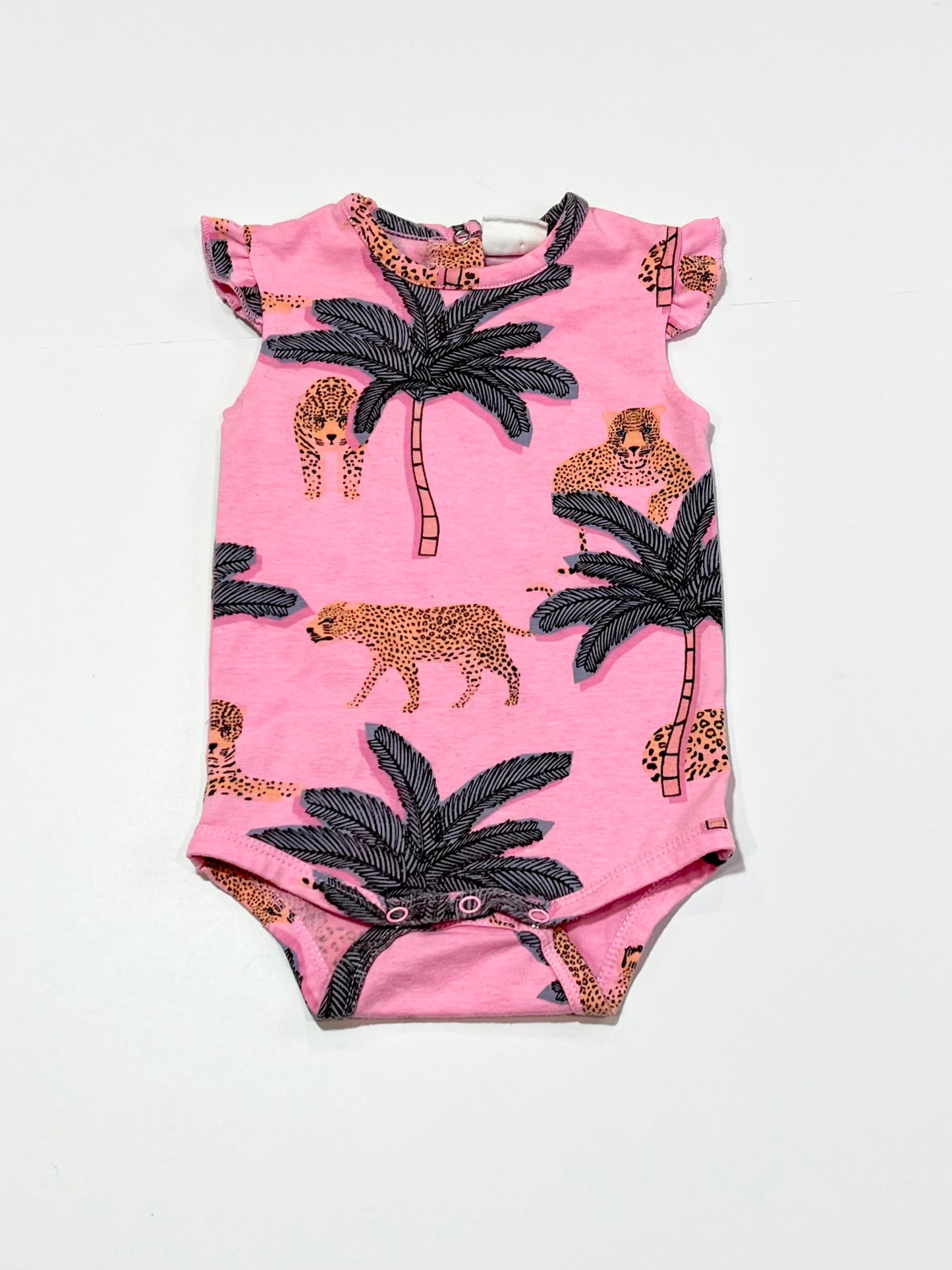 Pink cheetahs bodysuit - Size 00