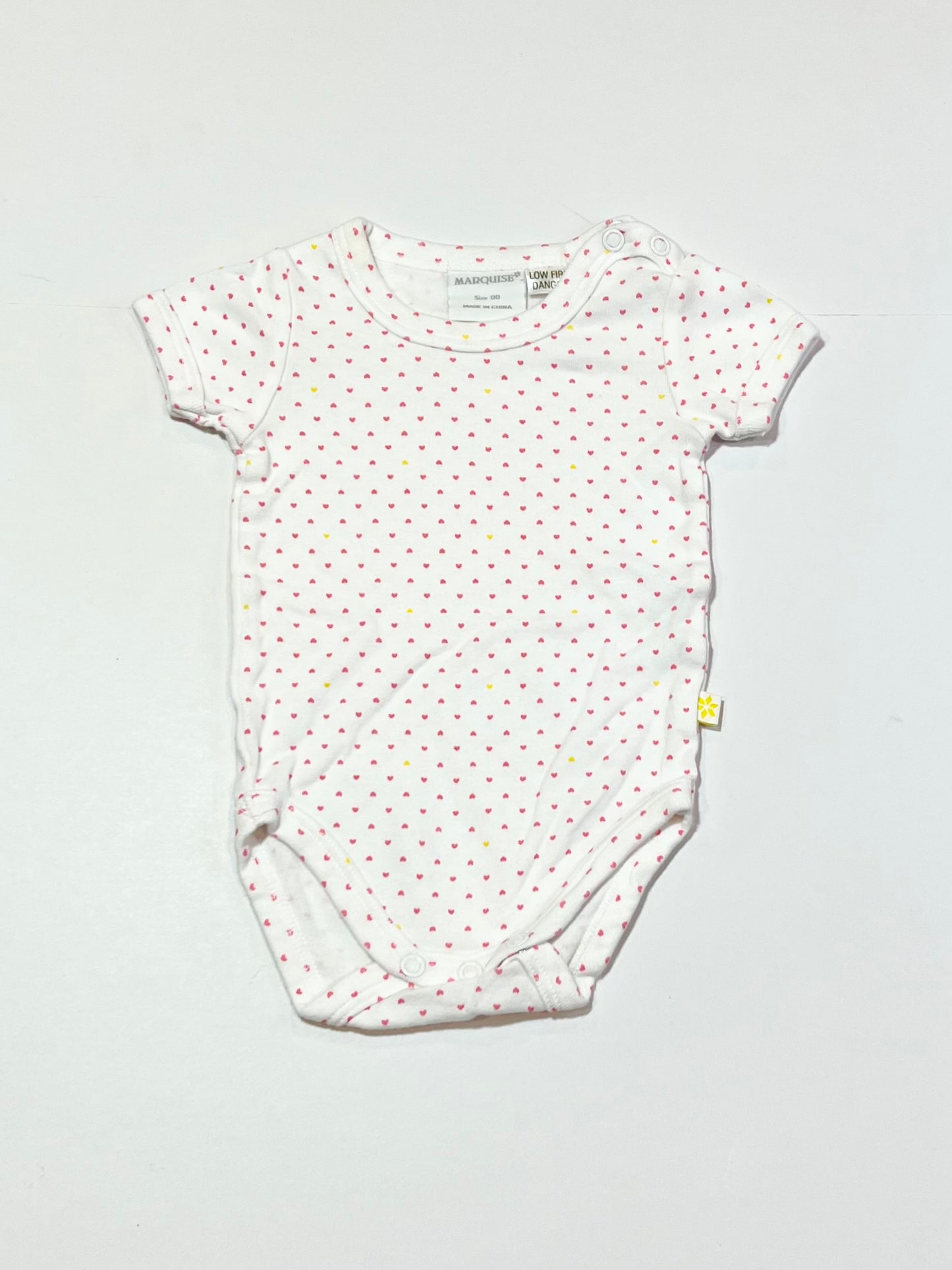 Pink hearts bodysuit - Size 00