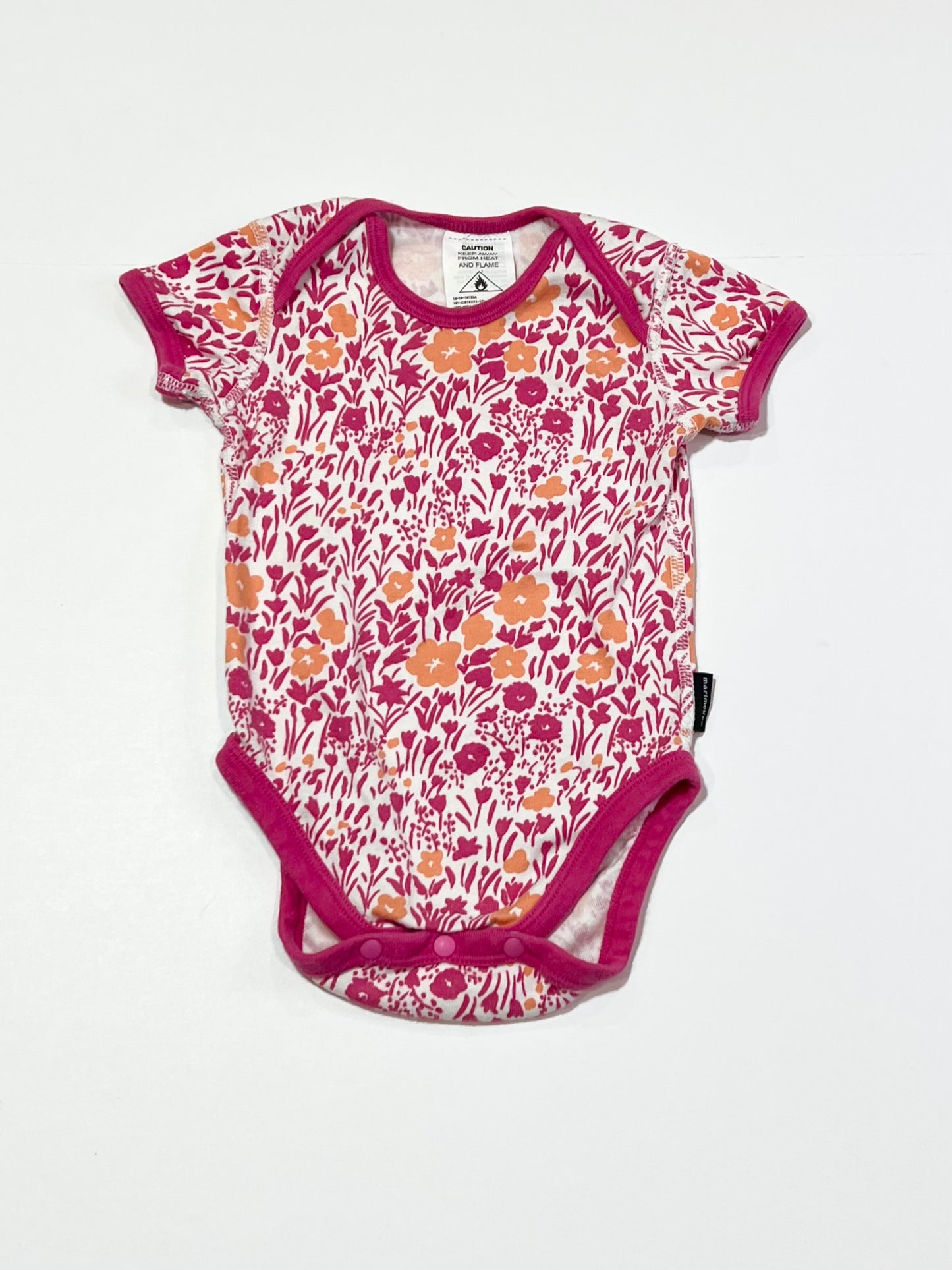 Pink floral bodysuit - Size 00