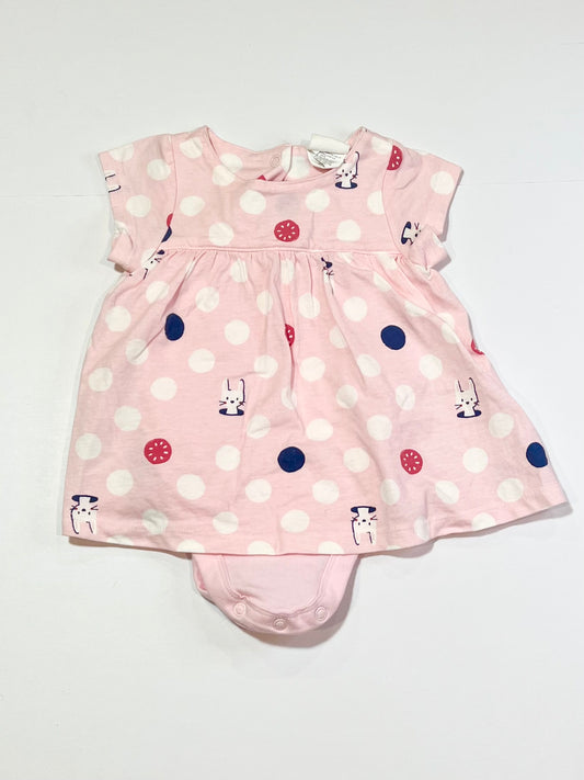 Spotty bunny dress romper - Size 00