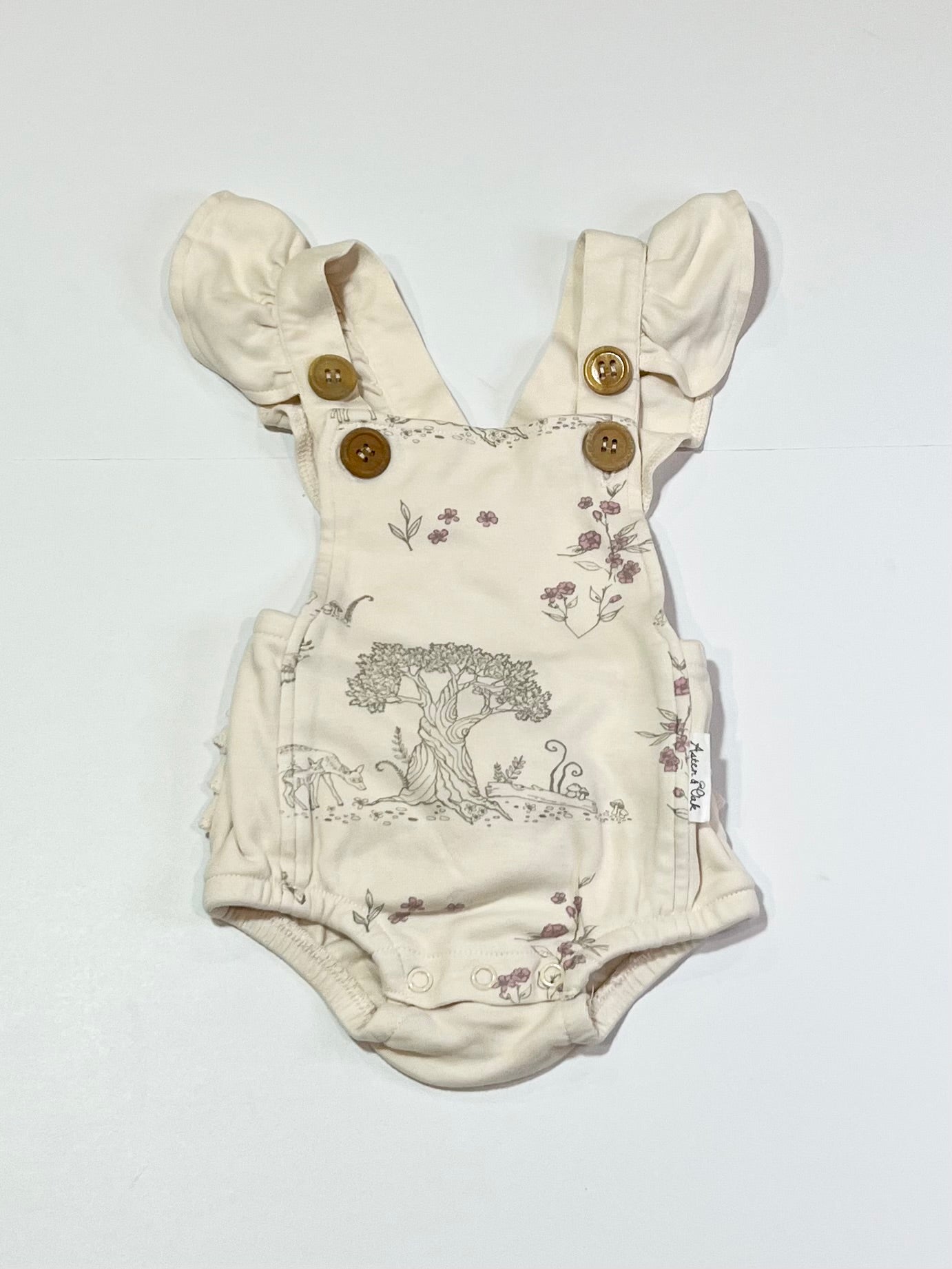 Cream ruffle romper - Size 00