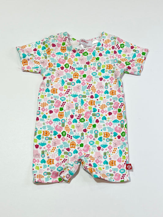 Cats and birds romper - Size 00