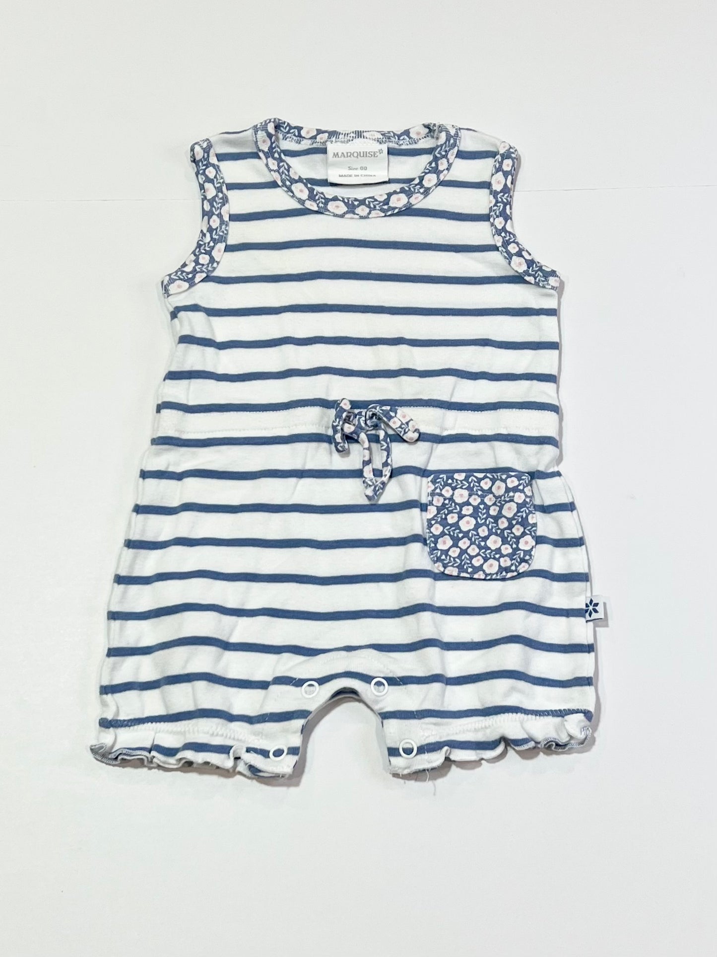 Striped floral romper - Size 00