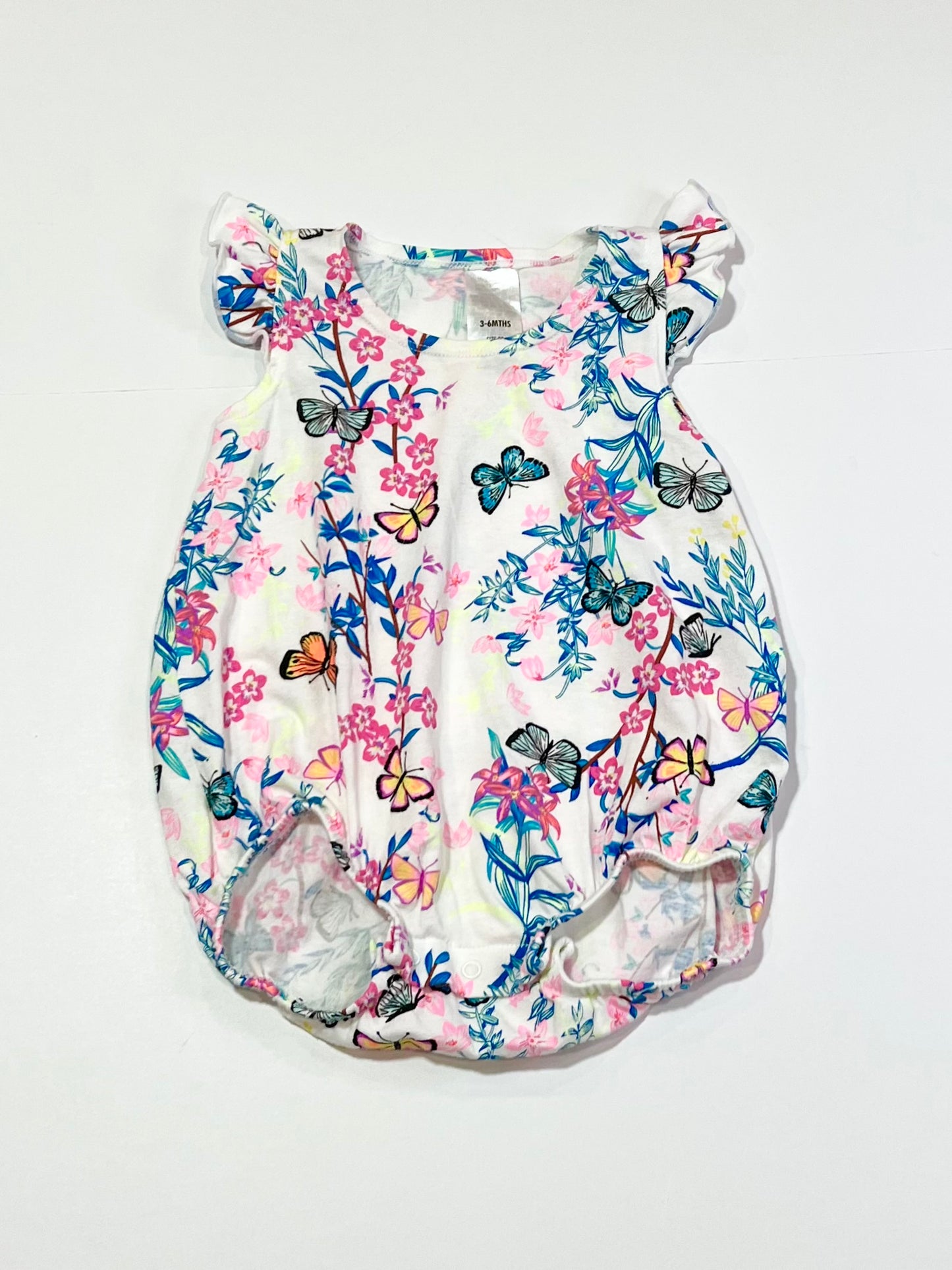 Butterfly bubblesuit romper - Size 00