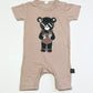 Dusty pink bear romper - Size 00