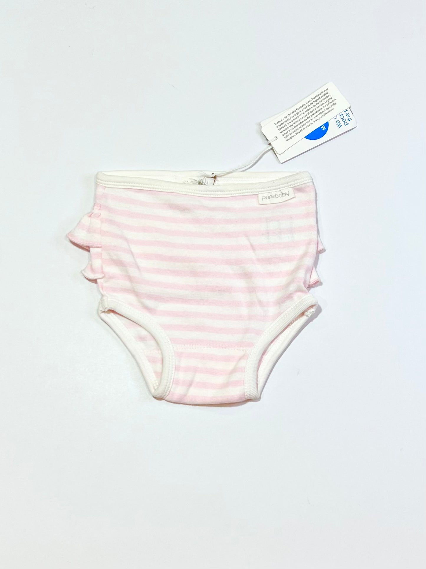 Striped ruffled nappy cover brand new - Size 000