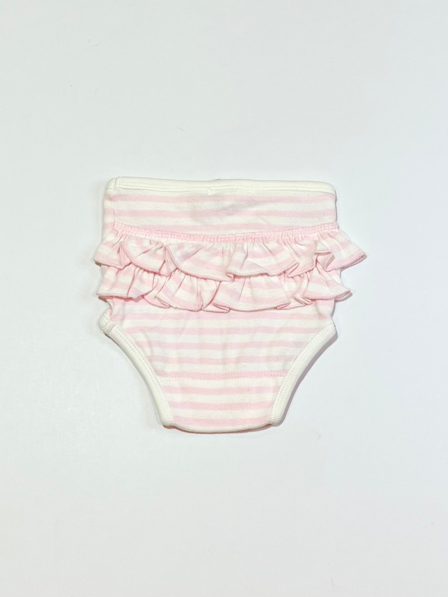 Striped ruffled nappy cover brand new - Size 000