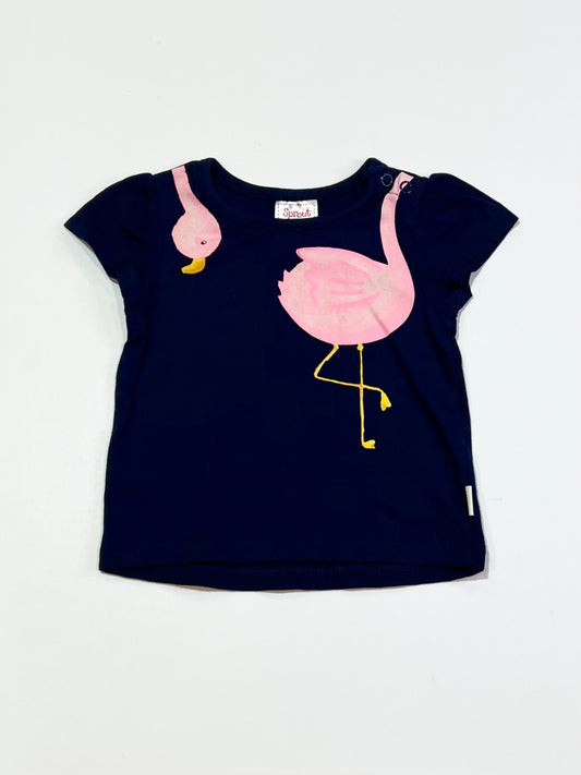 Navy flamingo tee - Size 000