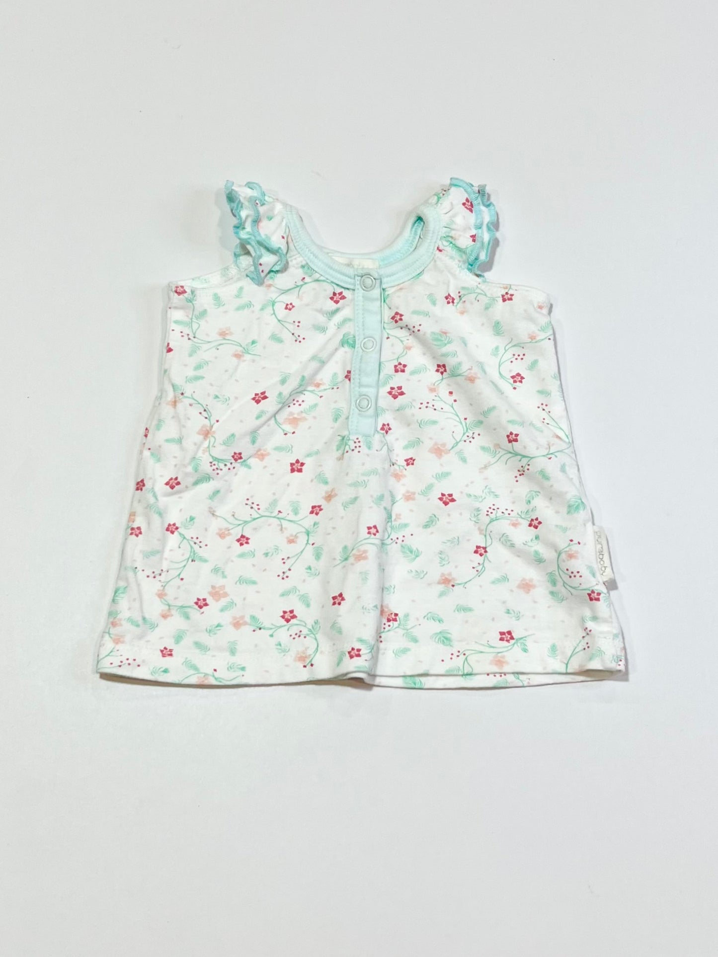 White floral tank - Size 000