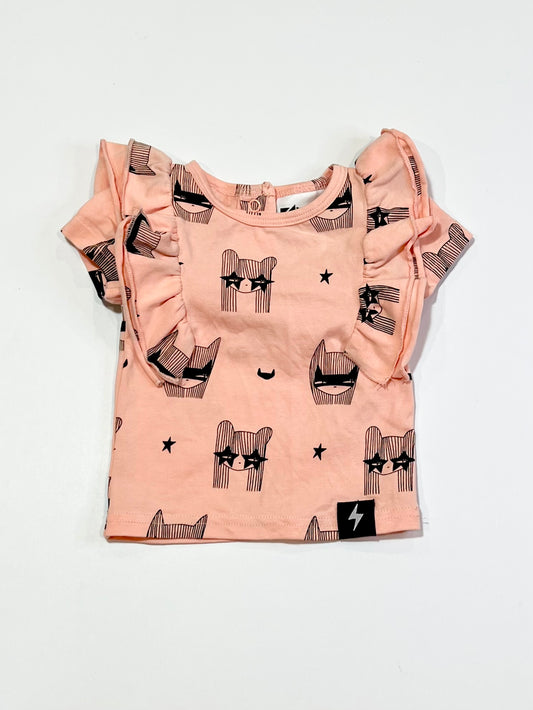 Pink ruffle tee - Size 000