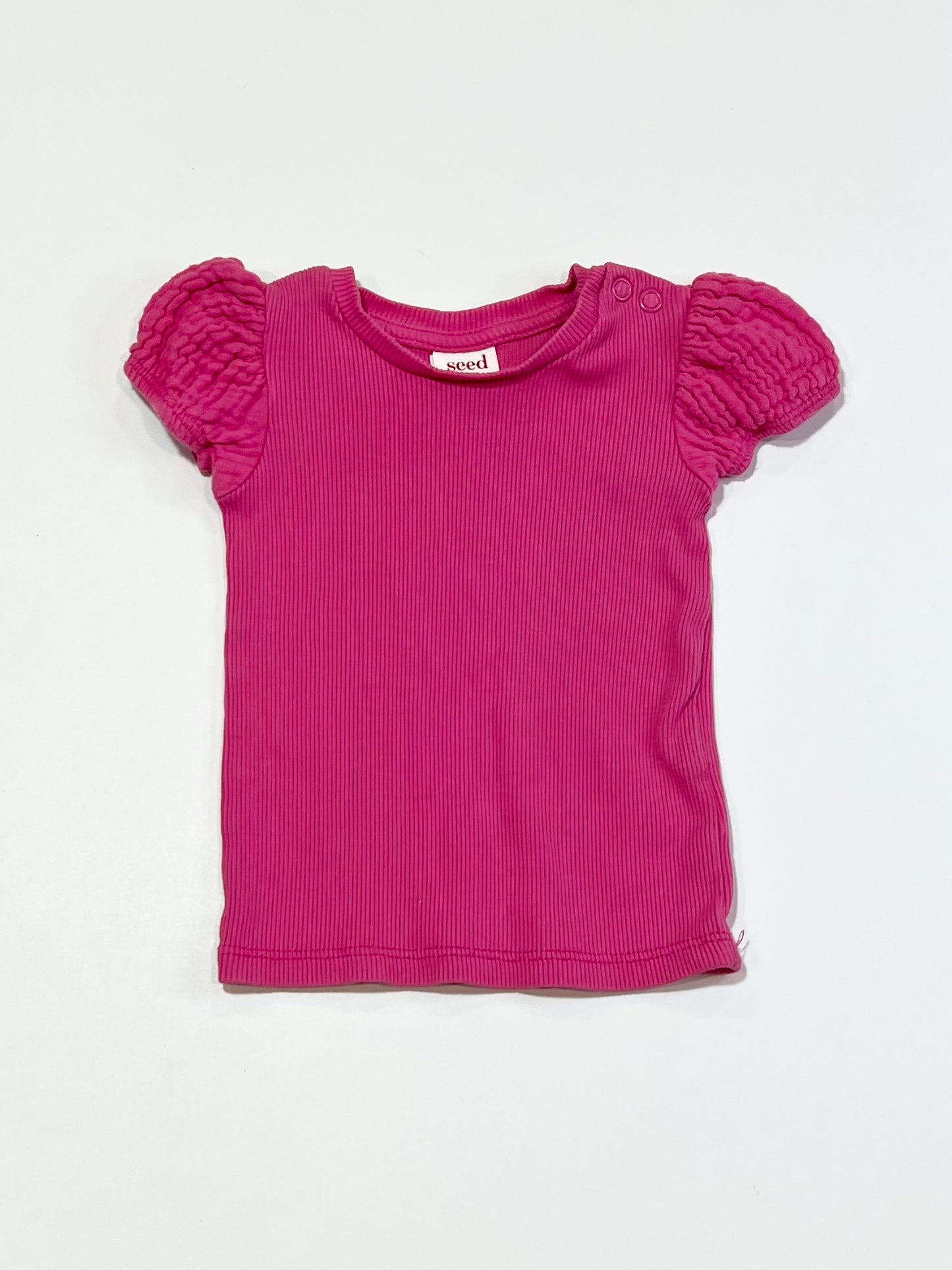 Pink ribbed tee - Size 000
