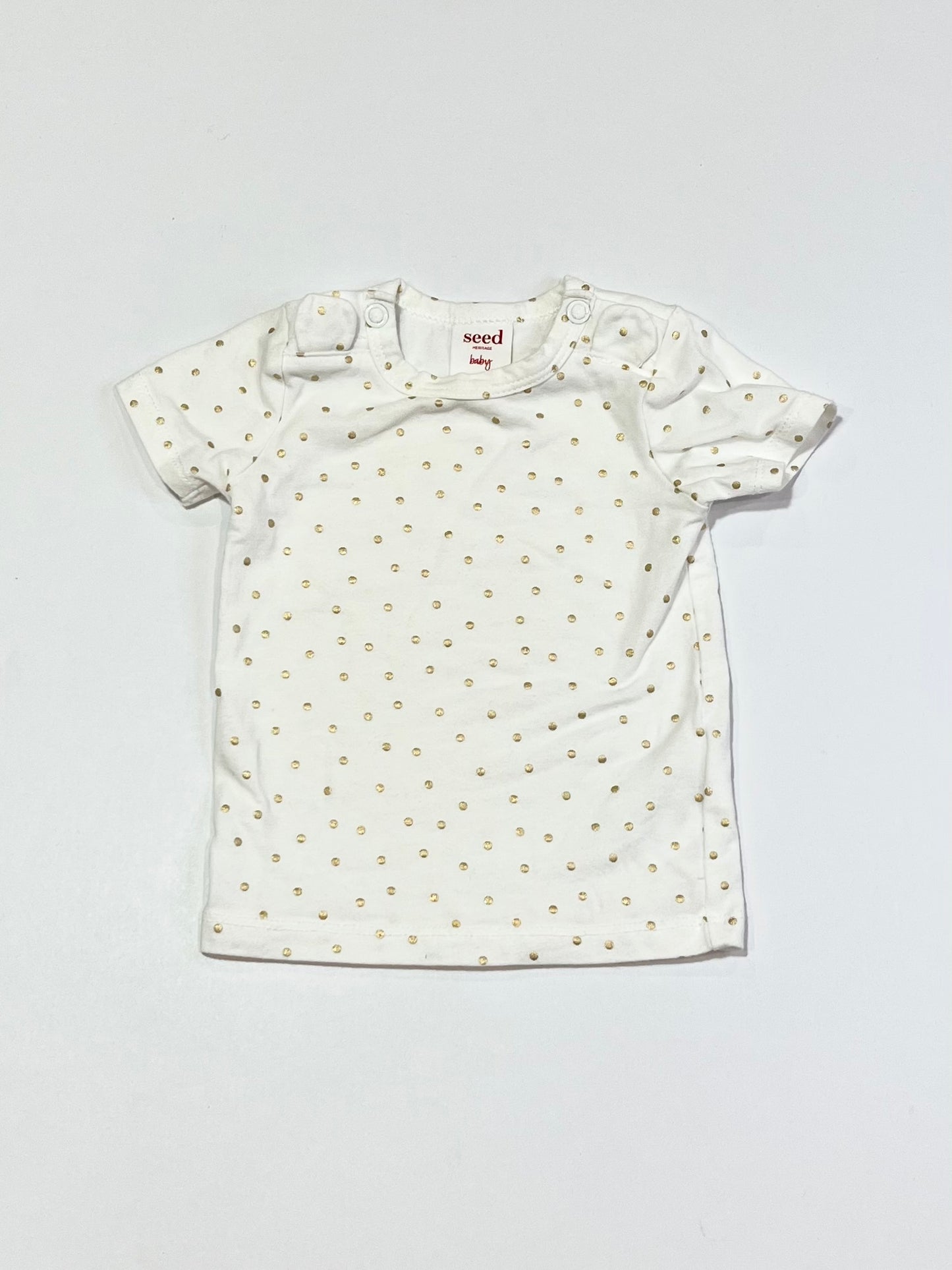 Gold spotty tee - Size 000