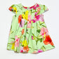 Green floral jersey dress - Size 000