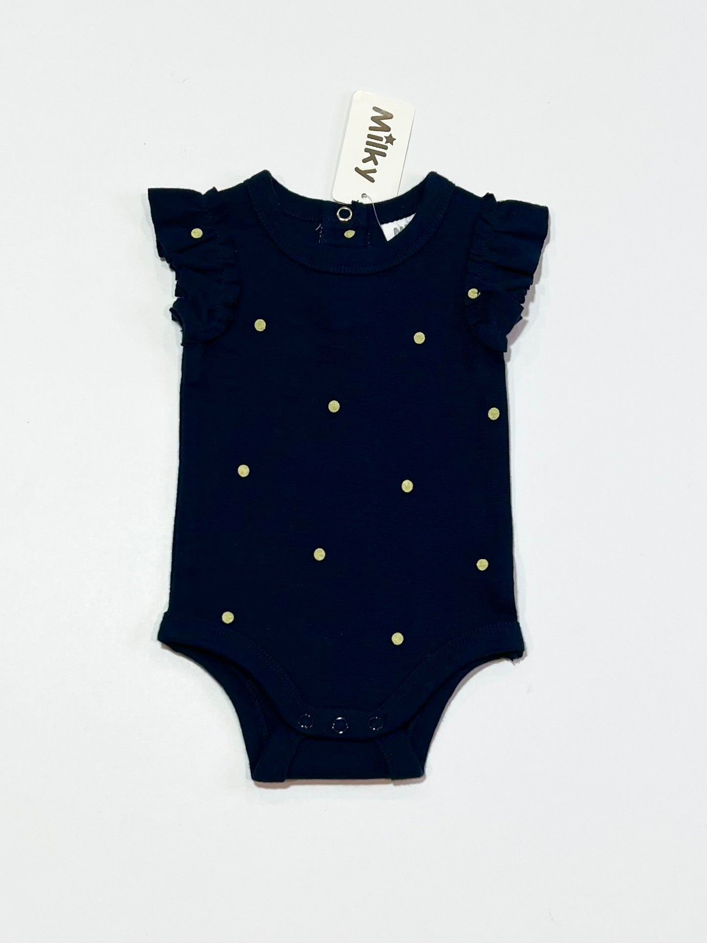 Navy spotty bodysuit brand new - Size 000