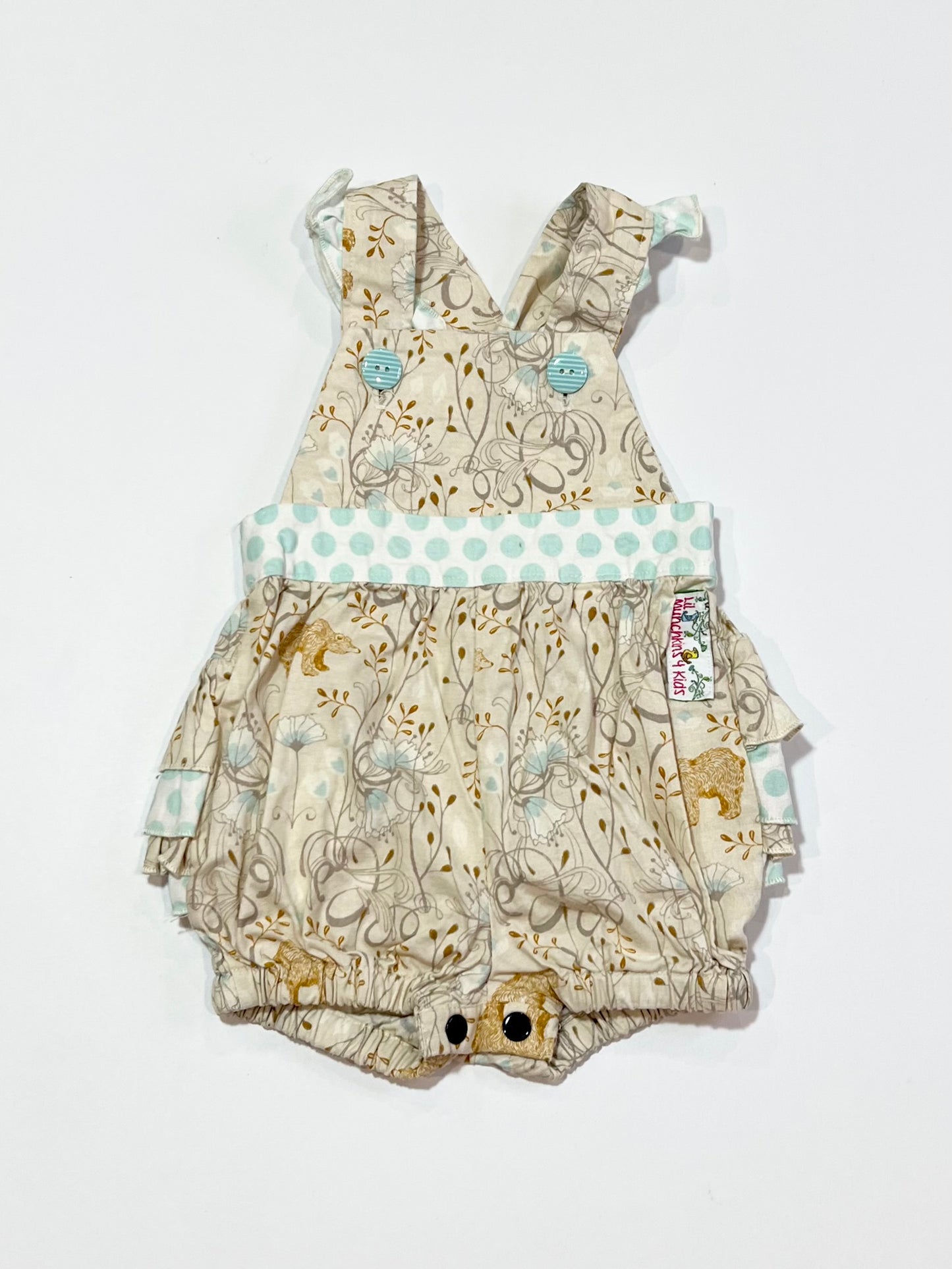 Floral bears romper - Size 000