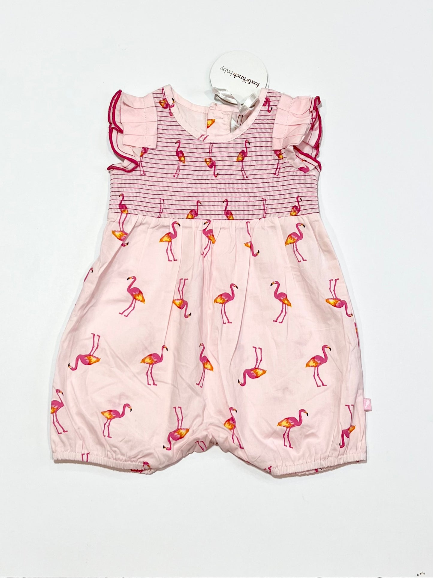 Smocked flamingo romper brand new - Size 000