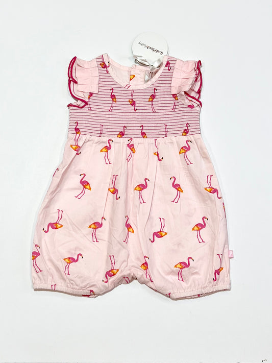 Smocked flamingo romper brand new - Size 000