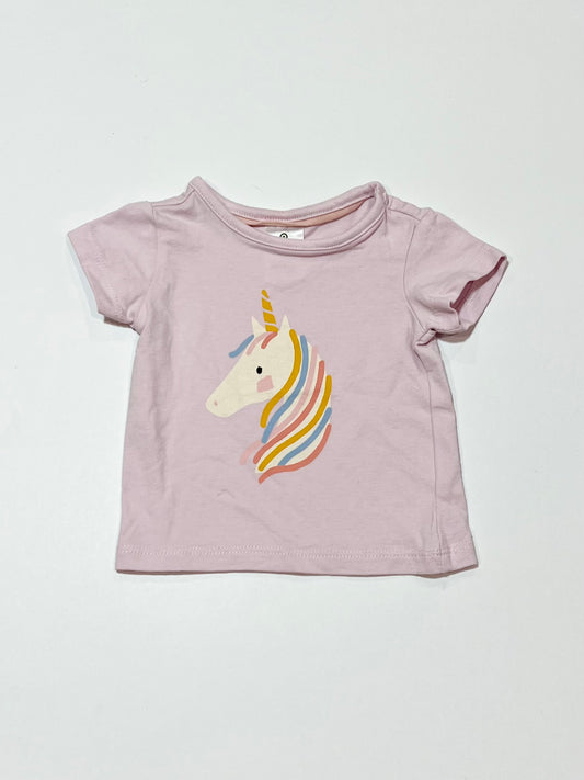 Pink unicorn tee - Size 0000