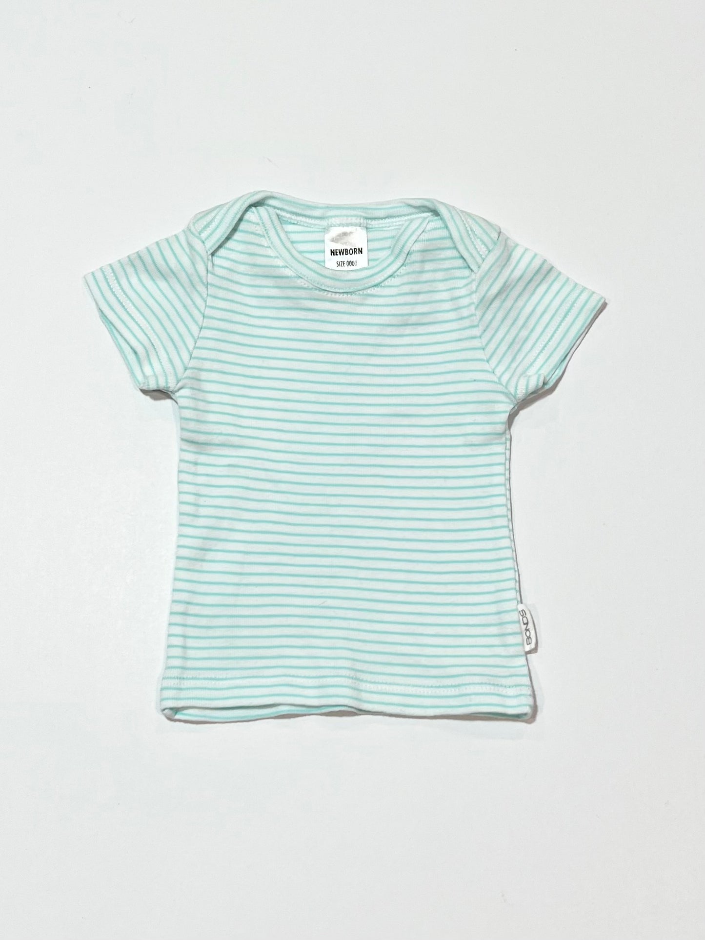 Green striped tee - Size 0000