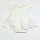 White cutwork dress bodysuit - Size 0000
