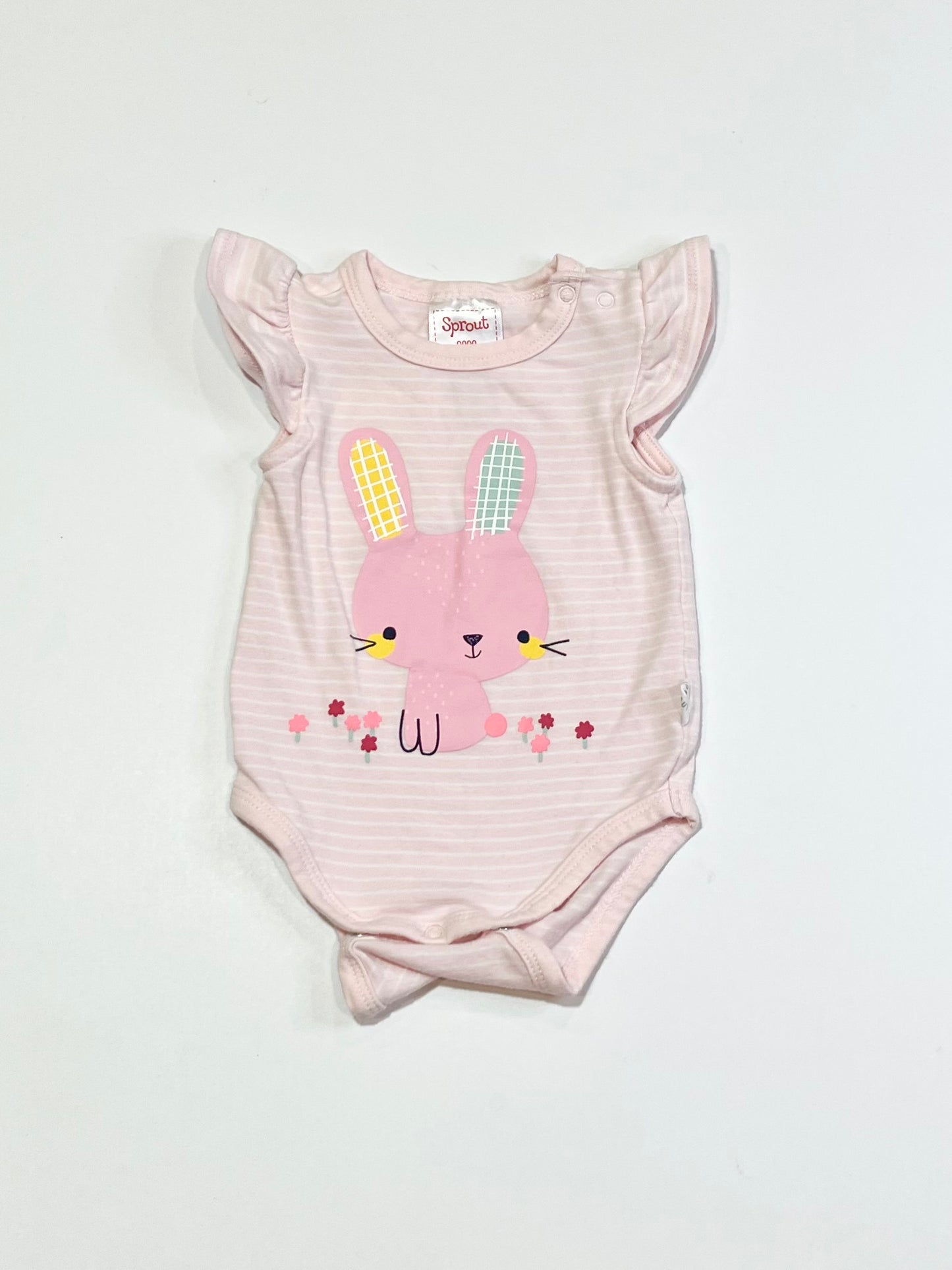 Pink bunny bodysuit - Size 0000