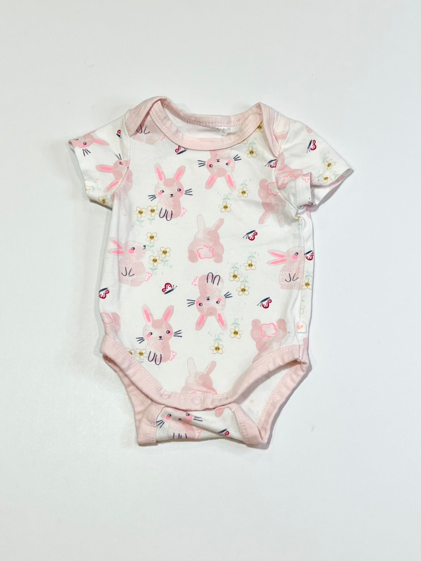 Pink bunny bodysuit - Size 0000