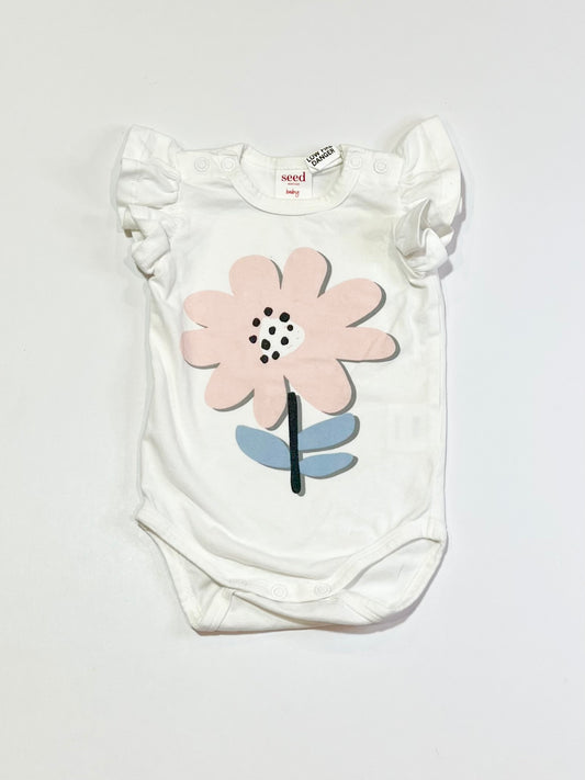 White flower bodysuit - Size 0000