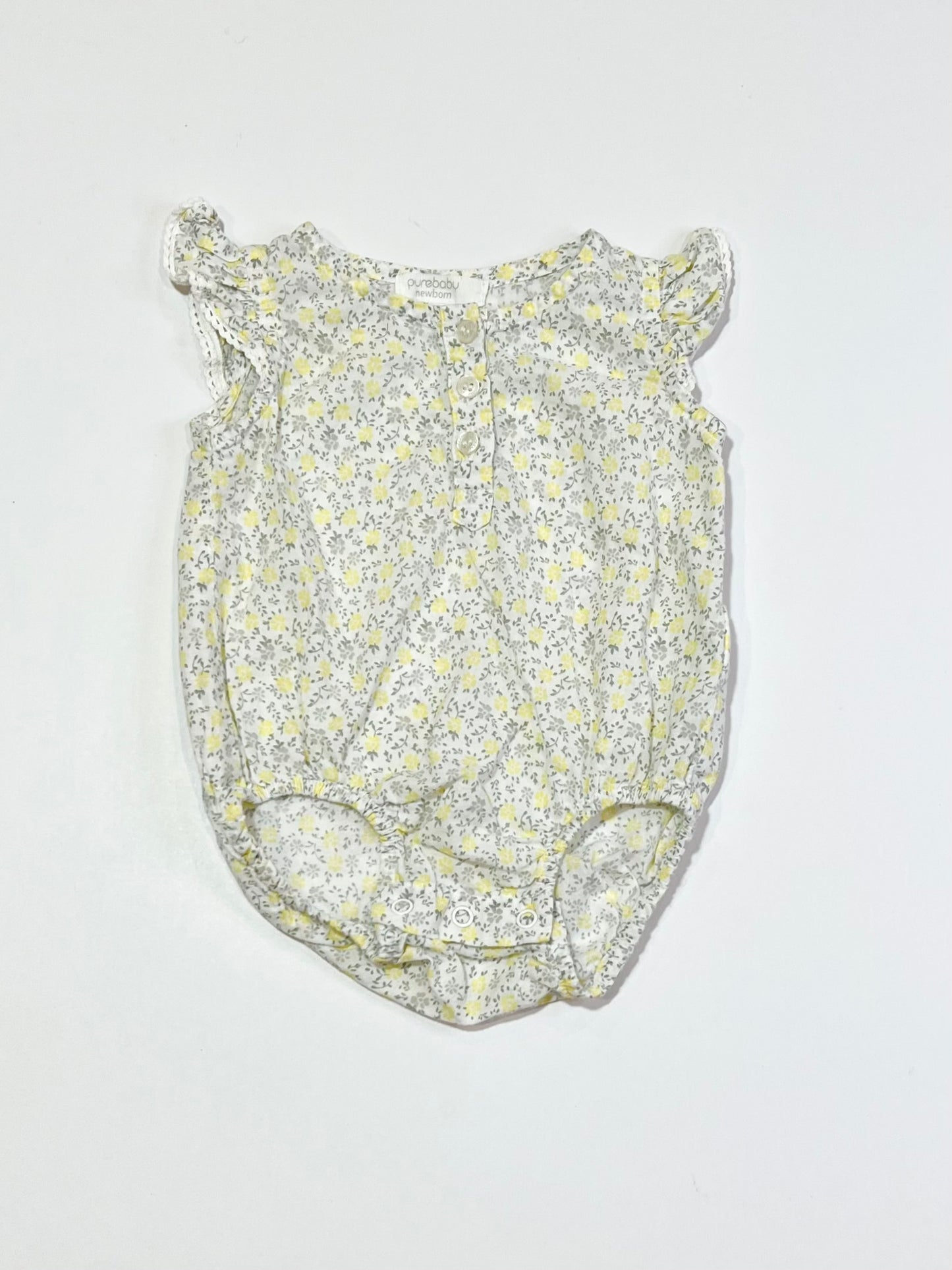 Floral cotton romper - Size 0000