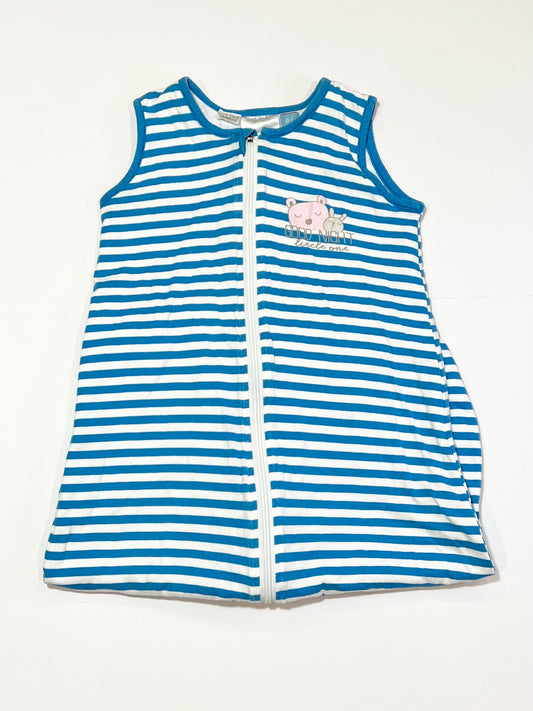 Striped jersey sleeping bag - Size 6-18 months