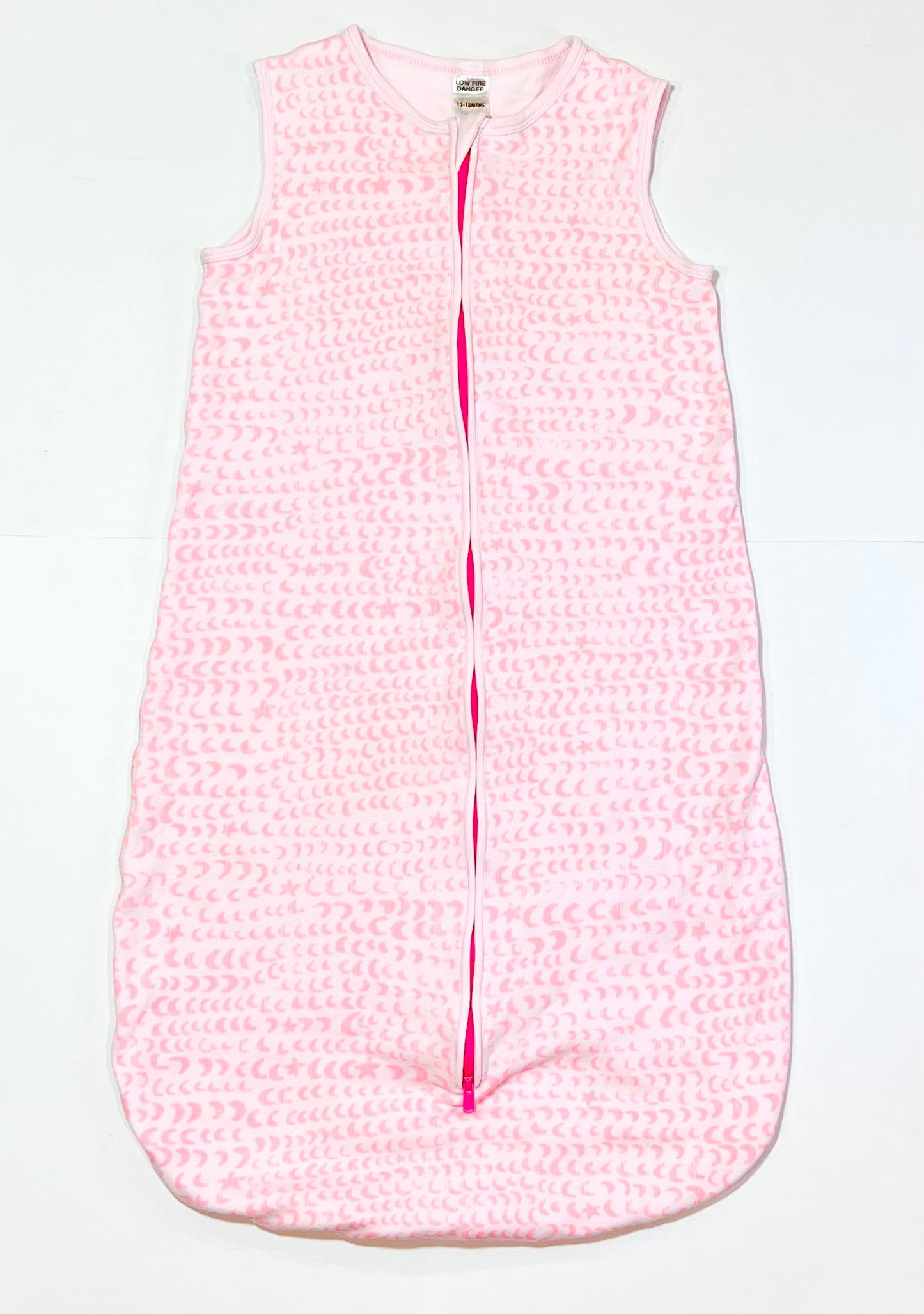 Pink jersey sleeping bag - Size 12-18 months