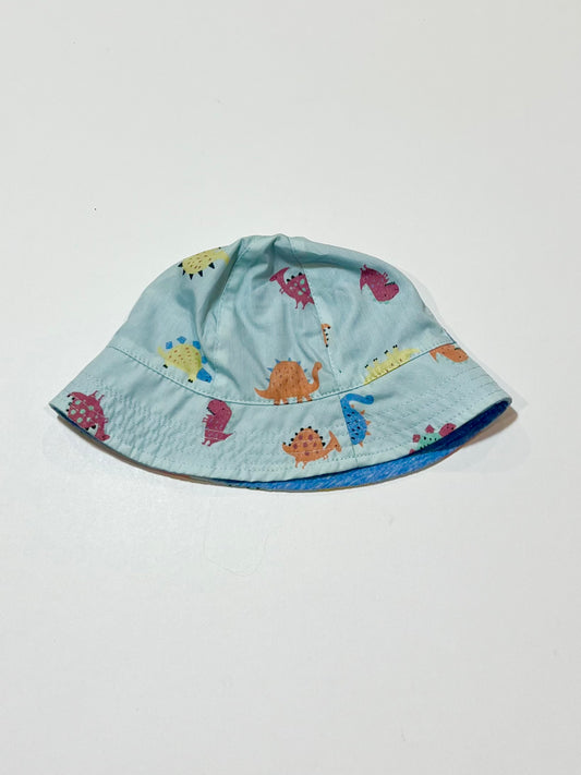 Blue dino sun hat - Size 0-12 months