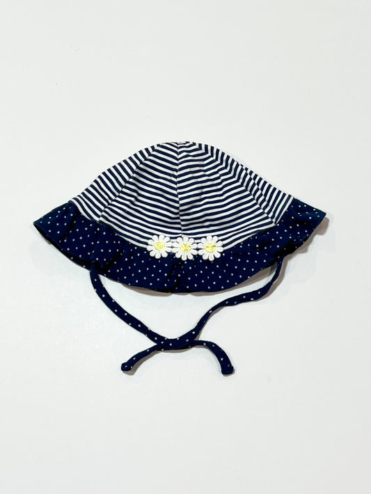 Striped jersey sun hat - Size 6-12 months