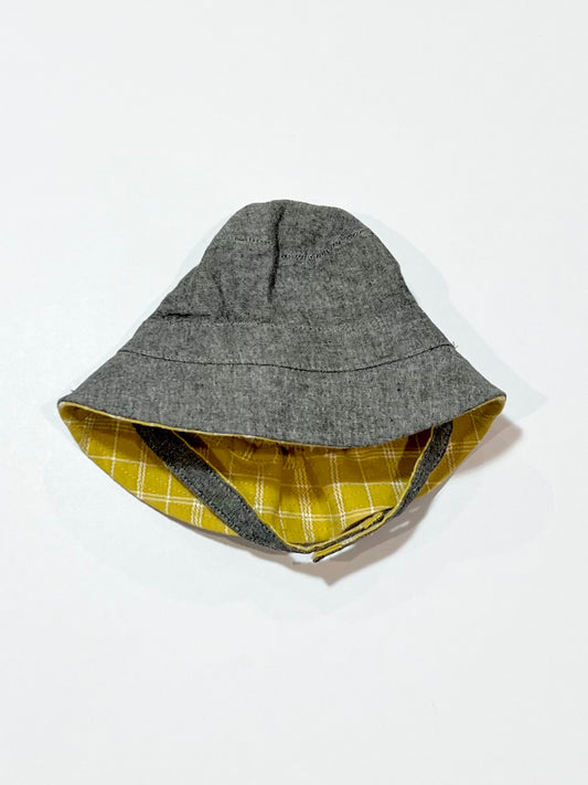 Grey reversible sun hat - Size 0-3 months
