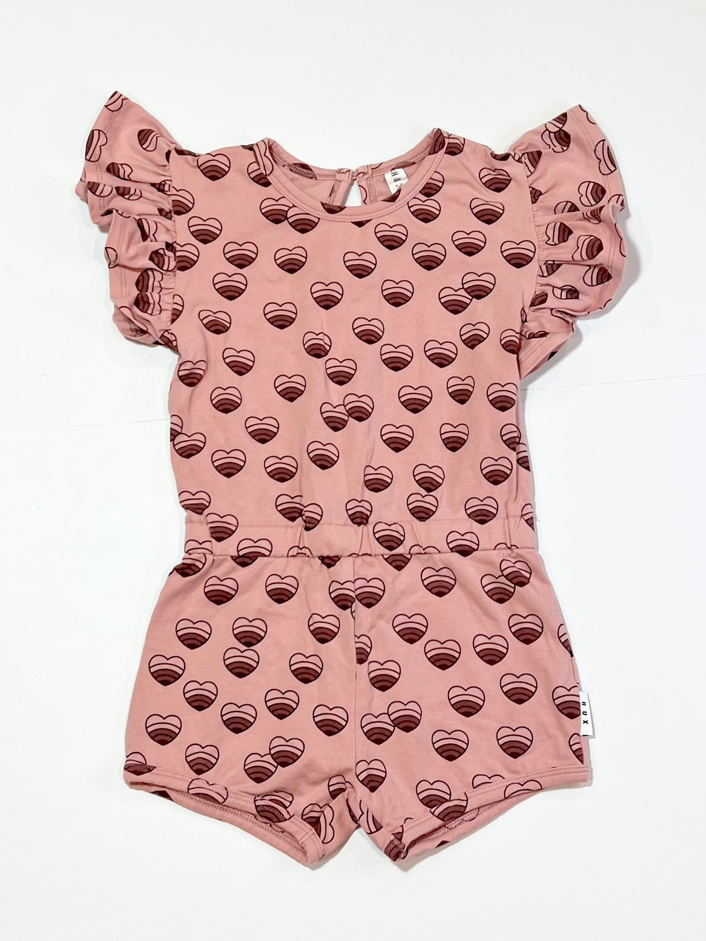 Hearts ruffle playsuit - Size 4