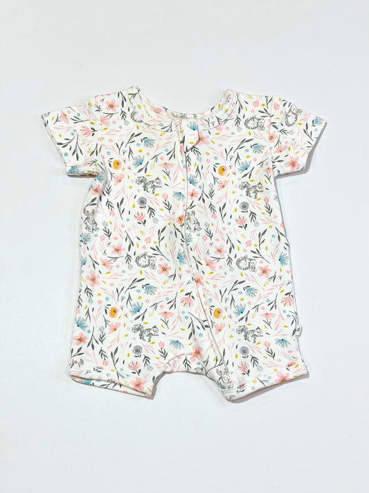 Bunnies and squirrels zip romper - Size 0000