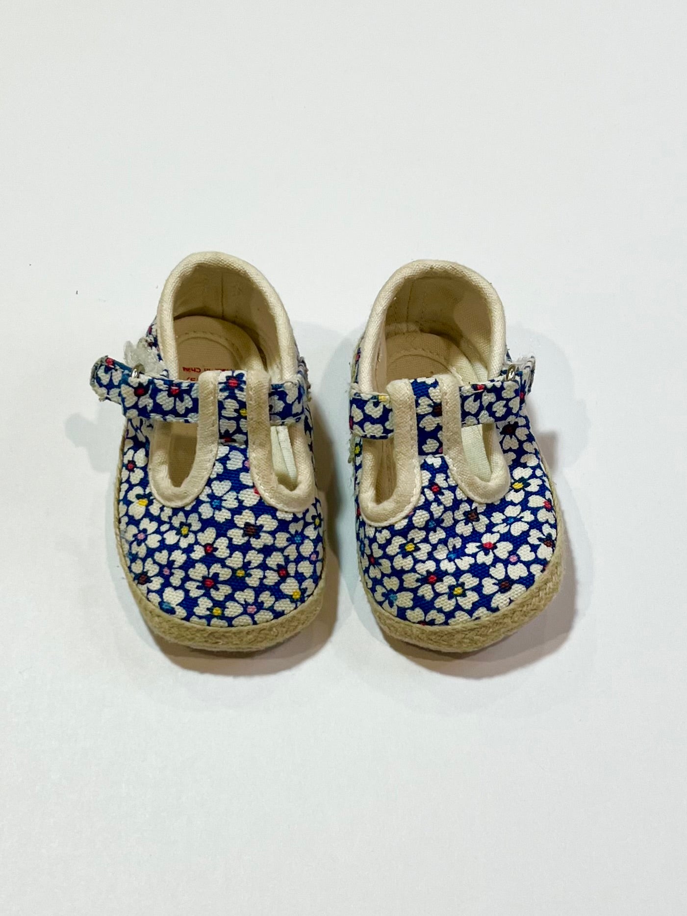 Floral MJ pram shoes - Size 3-6 months