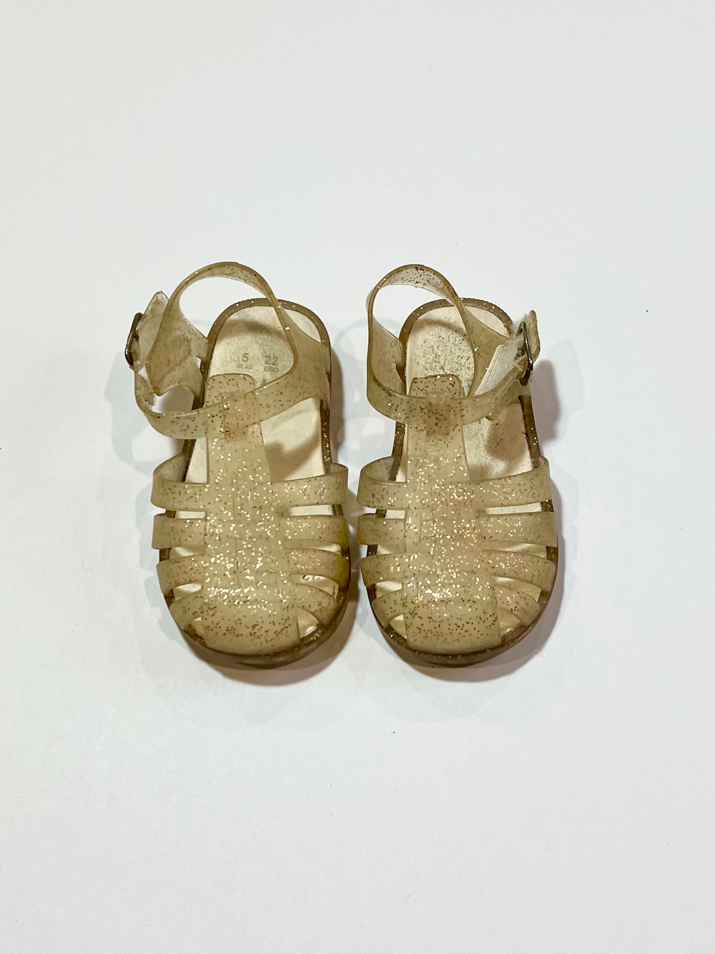 Gold glitter jelly sandals - Size EU22